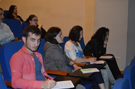 Students from Batumi State University at a screening