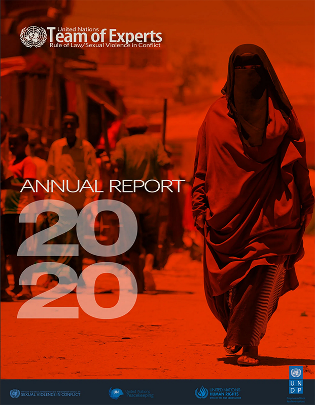 Εξώφυλλο της έκθεσης του 2021 της ομάδας εμπειρογνωμόνων σχετικά με τη σεξουαλική βία που σχετίζεται με συγκρούσεις