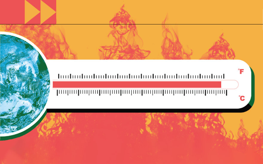 banner of themometer in the red