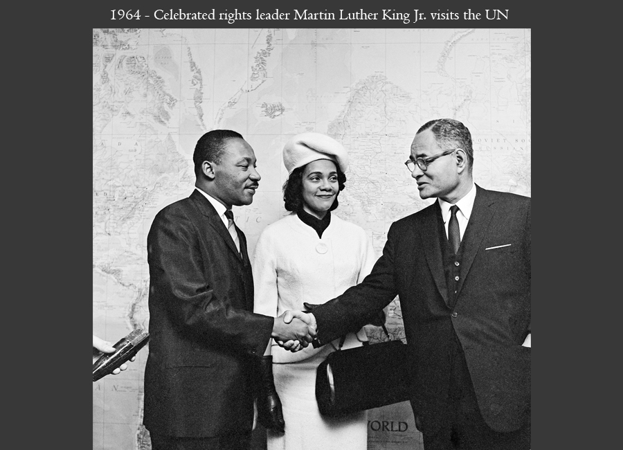 1964 - Celebrated rights leader Martin Luther King Jr. visits the UN