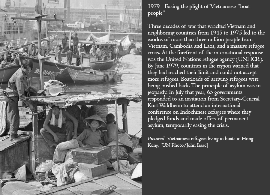 1979 - Easing the plight of Vietnamese “boat people”