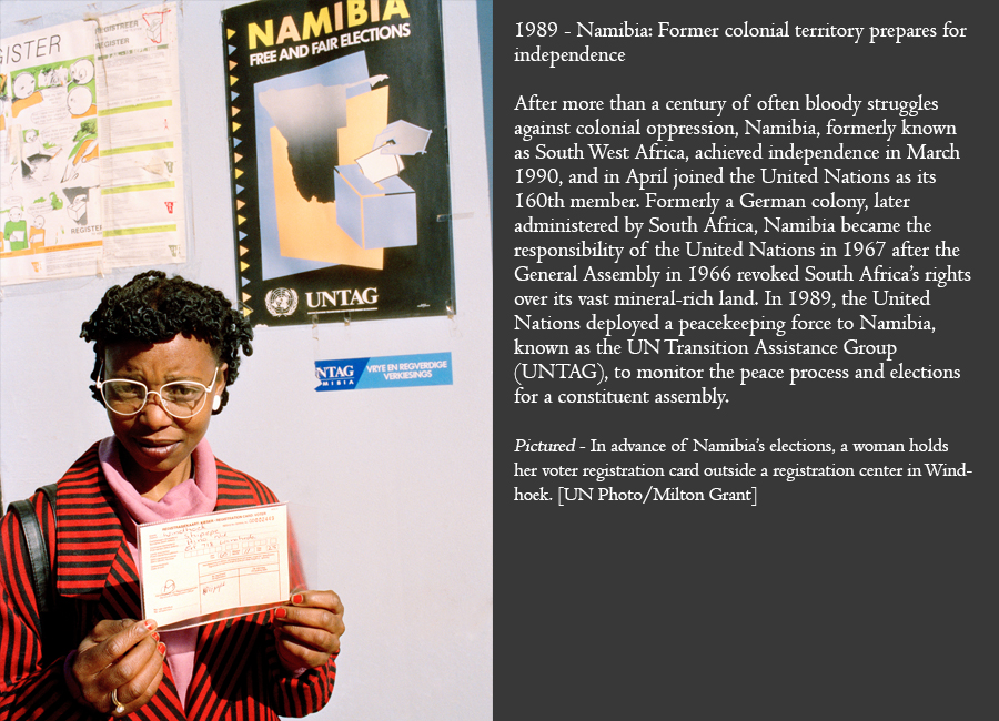 1989 - Namibia: Former colonial territory prepares for independence