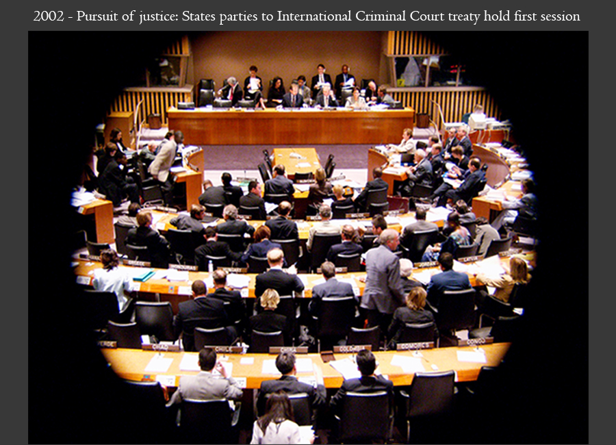 2002 - Pursuit of justice: States parties to International Criminal Court treaty hold first session