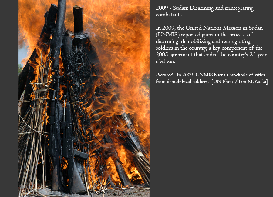 2009 - Sudan: Disarming and reintegrating combatants
