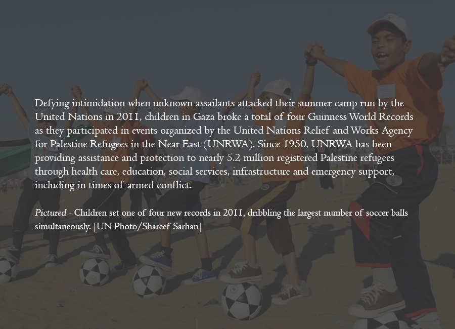 2011 - Gaza: Against steep odds children break world records