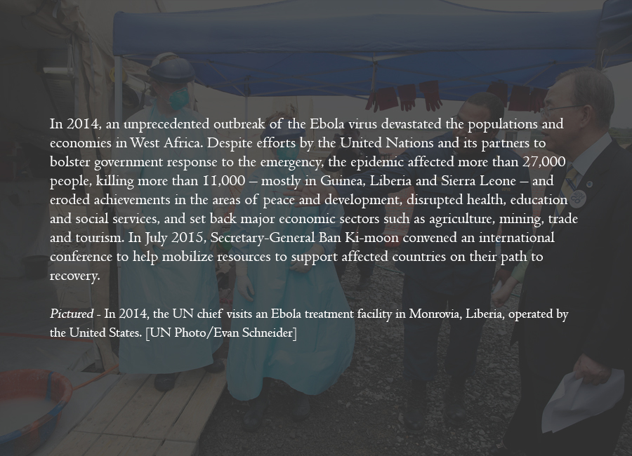 2014 - International community supports West Africa in response to Ebola crisis