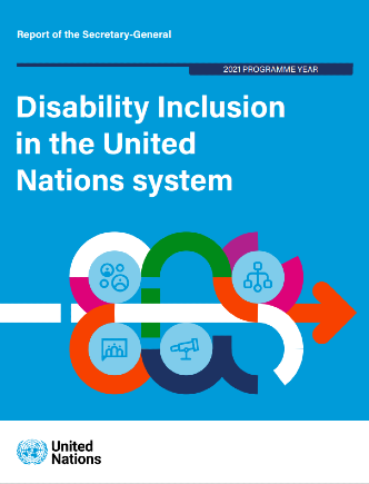Cover of the 2020 Report of the Secretary General on Disability Inclusion in the UN System