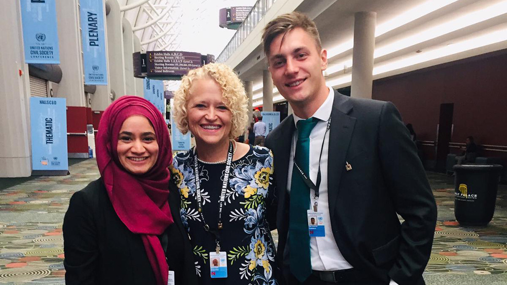 De Montfort University (DMU) PhD student Nabeelah Ahmed Omarjee at a workshop during the UN Civil Society Conference in Salt Lake City, United States.  