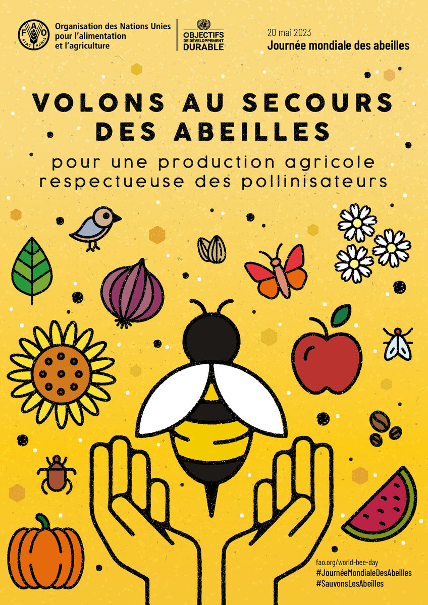 Affiche de la Journée mondiale des abeilles 2023