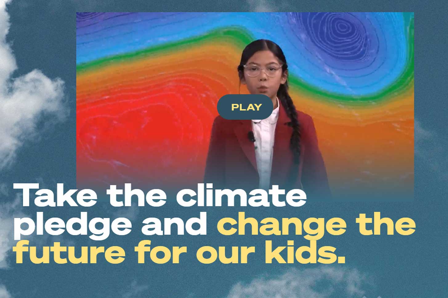 a child read the weather forecast for television