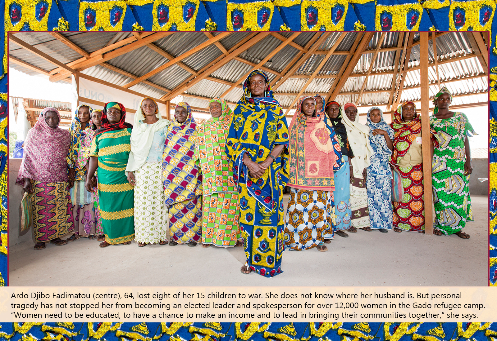 A groupd of women in the Gado refugee camp