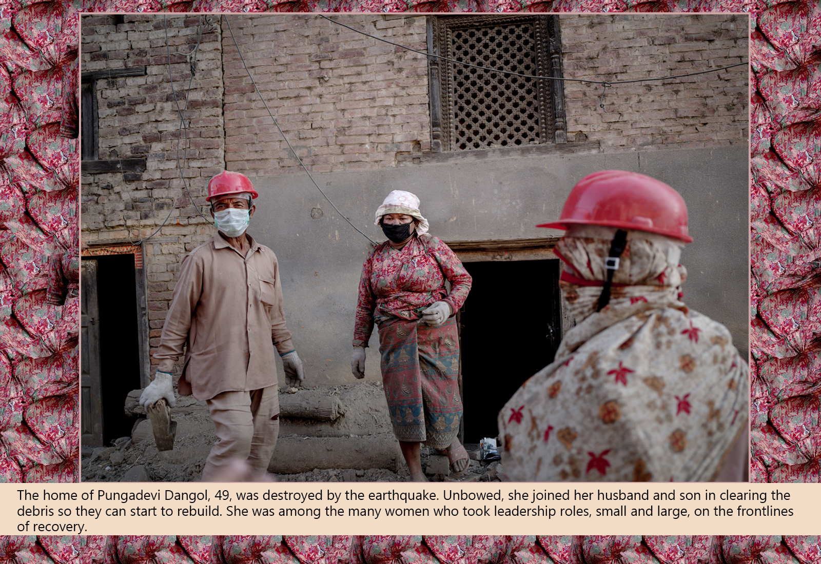 The home of Pungadevi Dangol, 49, was destroyed by the earthquake. 