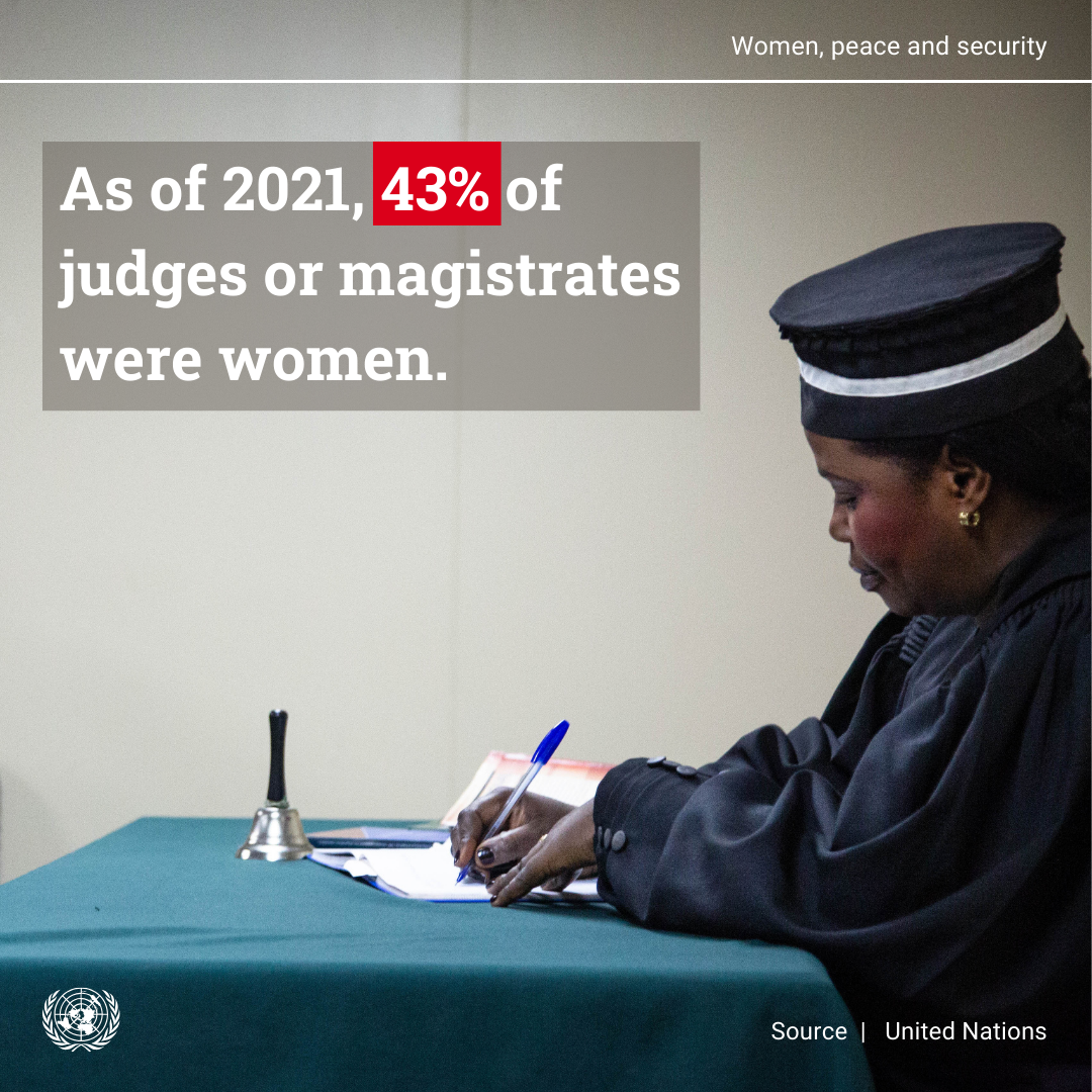 Data card asking for more women magistrates