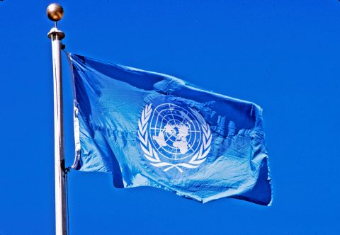 Un Logo And Flag United Nations