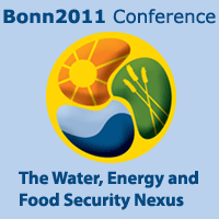 logotipo de la Conferencia Bonn2011 sobre los Nexos, en inglés