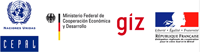 logotipos de CEPAL, Gobierno alemán, GIZ y Gobierno francés