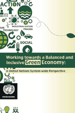 Portada del informe Working towards a Balanced and Inclusive Green Economy