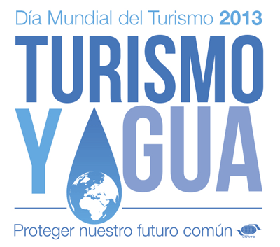 Día Mundial del Turismo 2013. Turismo y agua: Proteger nuestro futuro común. Logo