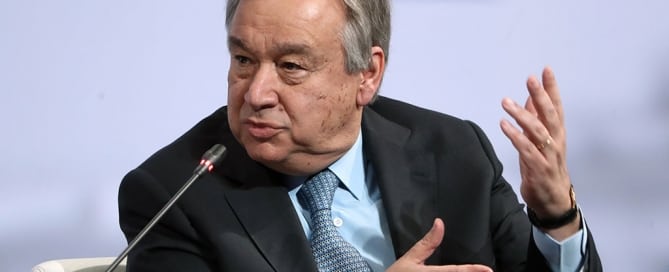 El Secretario General António Guterres durante el Foro Económico Internacional en San Petesburgo. Foto: TASS