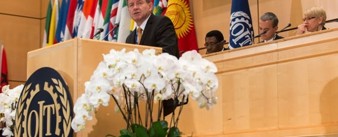 ILO Director-General Guy Ryder addresses the 104th International Labour Conference (ILC) in Geneva
