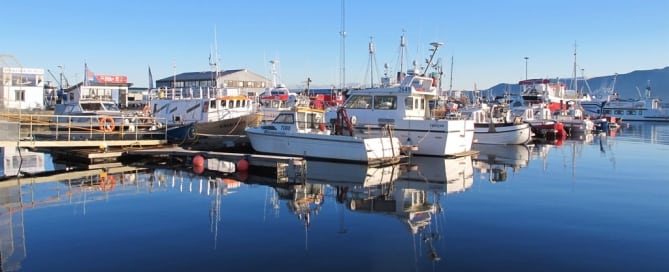 Whale-watching and fishing boats in the harbour of Reykjavik, Iceland. Photo: UNEP GRID Arendal/Peter Prokosch