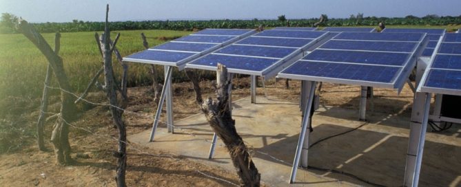 Photo: Solar energy panels in Mali.