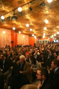 Photo: The audience watches the SDG Advocates panel in Davos, Switzerland.