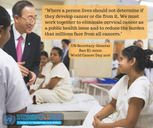 Image: Ban Ki-moon's World Cancer Day 2016 statement.