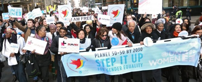 Photo: The 2016 theme for International Women’s Day is “Planet 50-50 by 2030: Step It Up for Gender Equality.”
