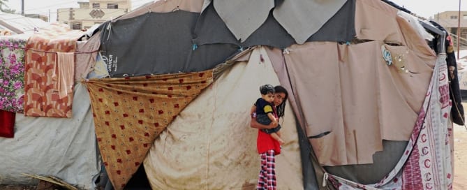 Photo: The family living in this tent in Baghdad, Iraq, explained that the camp and the tents were not ready for winter in September 2015.