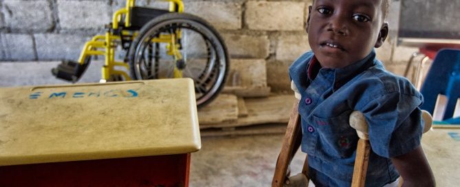 Photo: A young student at a school for disabled children in the poor neighborhood of Cité Soleil in Port-au-Prince, Haiti. UN Photo/Logan Abassi