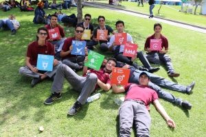 Photo: Sustainable Development Goals supporters at Habitat 3.
