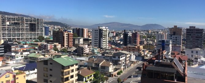 Photo: Central Quito on the morning of 15 October 2016.