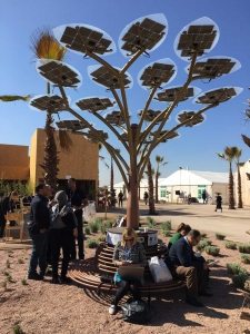 Photo: An energy tree outside COP22.