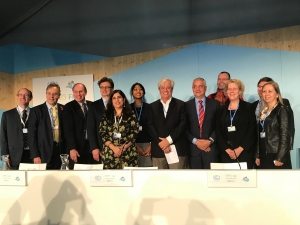 Photo: UN-Habitat Executive Director Joan Clos poses after a discussion on urban planning.