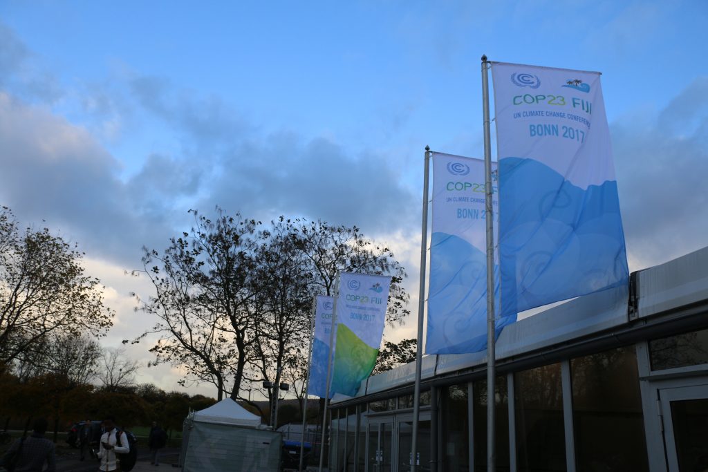 Photo: Flags outside the Bonn Zone at COP23