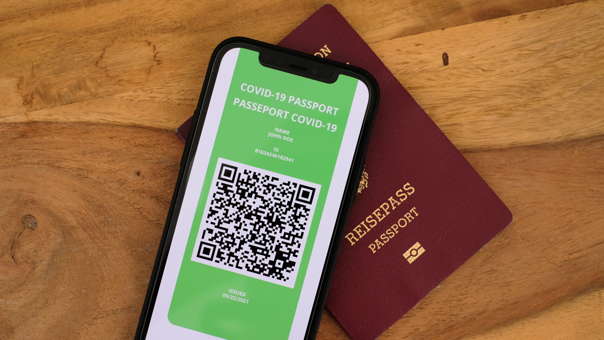 COVID passport app and passport