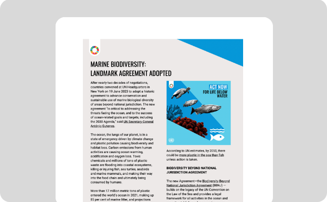 Marine Biodiversity: Landmark Agreement Adopted