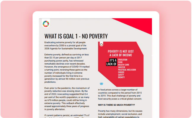 sdg goal 1 essay