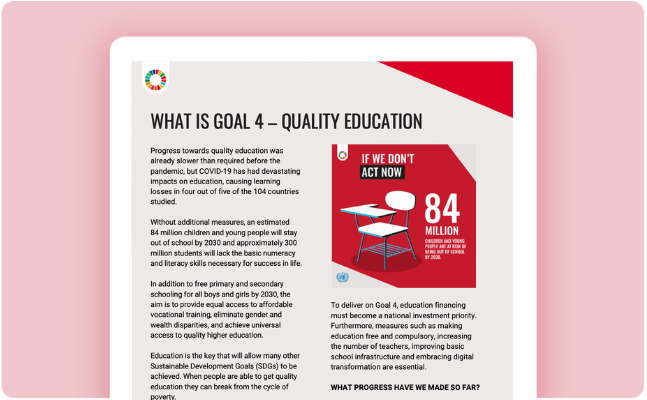 sustainable development goals education