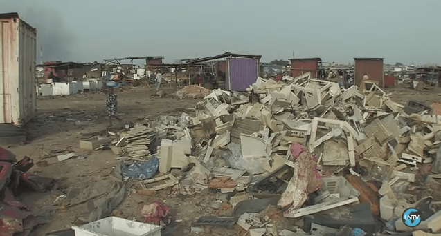 Residuos electrónicos. Captura de vídeo. La ONU en acción.