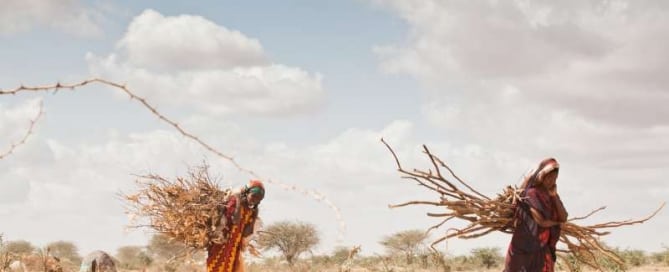 Cada vez son más los desplazados por cambio climático en África, con territorios completamente devastados por la sequía. Foto ACNUR/B. Bannon