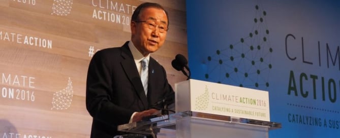 Ban Ki-moon en la reunión sobre cambio climático en Washington, D.C. Foto: Banco Mundial