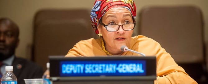 La vicesecretaria general de la ONU, Amina Mohammed. Foto de archivo: UNISDR