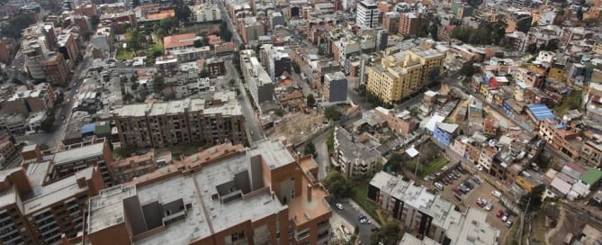 Foto aérea de Bogotá, la capital colombiana. Foto: Dominic Chávez/Banco Munidial