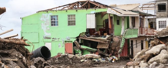 Casa destruida por el huracán Irma en Dominica. Foto: UNICEF/Moreno