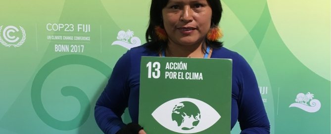 Rosalía Yampis, directora del programa de mujeres de la Asociación Interétnica de Desarrollo de la Selva Peruana (AIDESEP). Foto: ONU / Karin Orantes