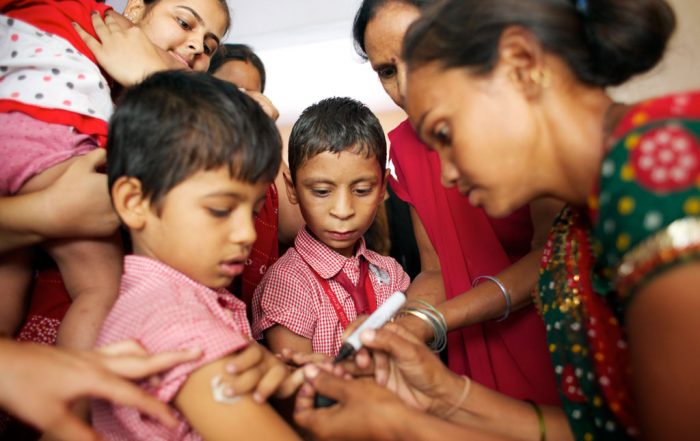 Campaña de vacunación en el estado de Gujarat, en la India. Foto: UNICEF/UNI133530/Pietrasik