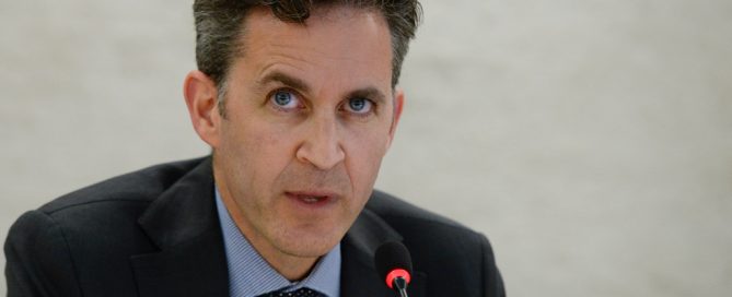 David Kaye, relator especial sobre el derecho a la libertad de opinión y expresión de la ONU. Foto: ONU/Jean-Marc Ferré