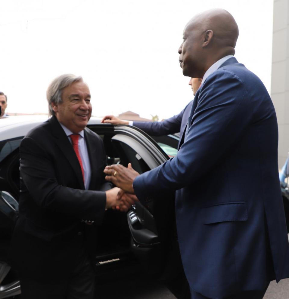 United Nations Secretary-General António Guterres meets Managing Director, Joshua Setipa and staff.